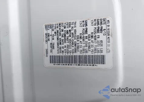 2013 Nissan Rogue Sv from USA, damaged, VIN JN8AS5MV1DW647970